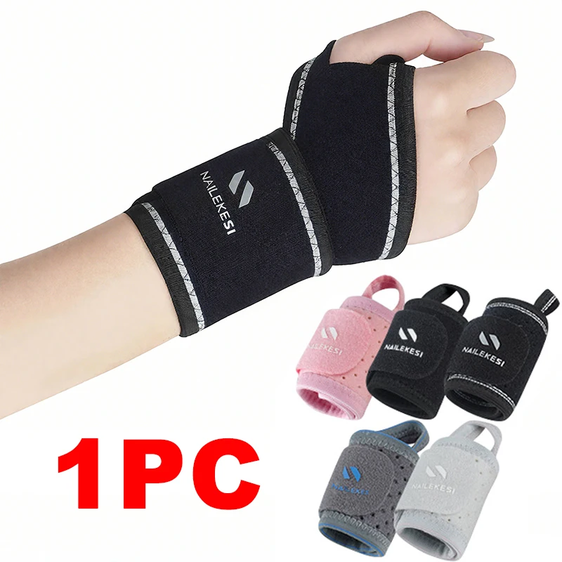 Verstellbare, atmungsaktive Kompressionsarmbänder, Sport-Fitness-Handgelenkschutz für Badminton, Basketball, Tennis, Verpackung, Handgelenkstütze