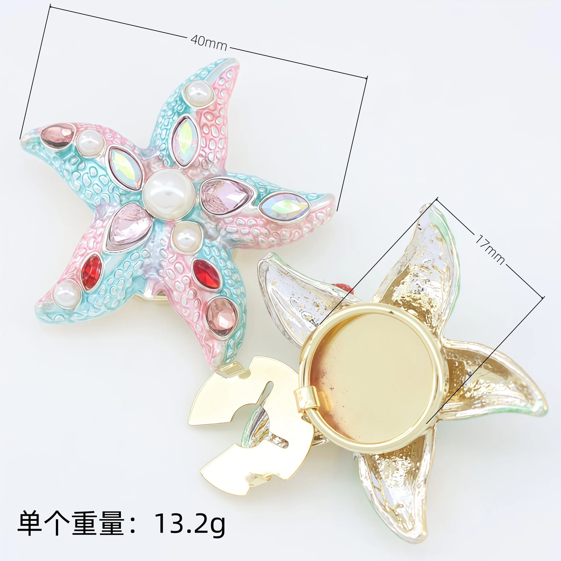 

2PCS Sea Shell Starfish Button-Style Cufflinks & Collar Studs Set for Suit & Dress Shirt Wedding Decor Clothing Accessories