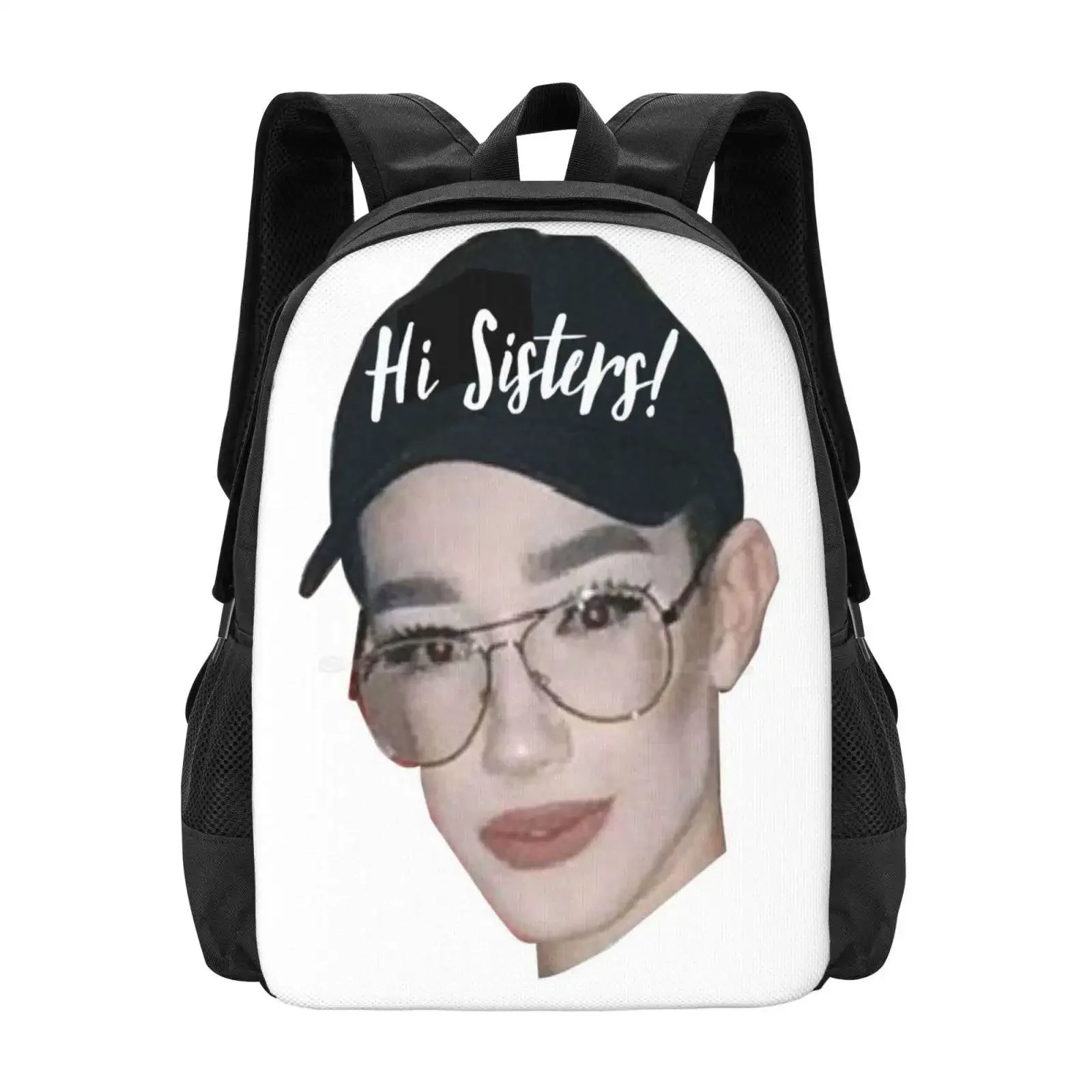 

Flashback Mary Pattern Design Bag Student's Backpack Pink Drink Pinkity Drinkity James Manny Tati Makeup Beauty Flashback Mary