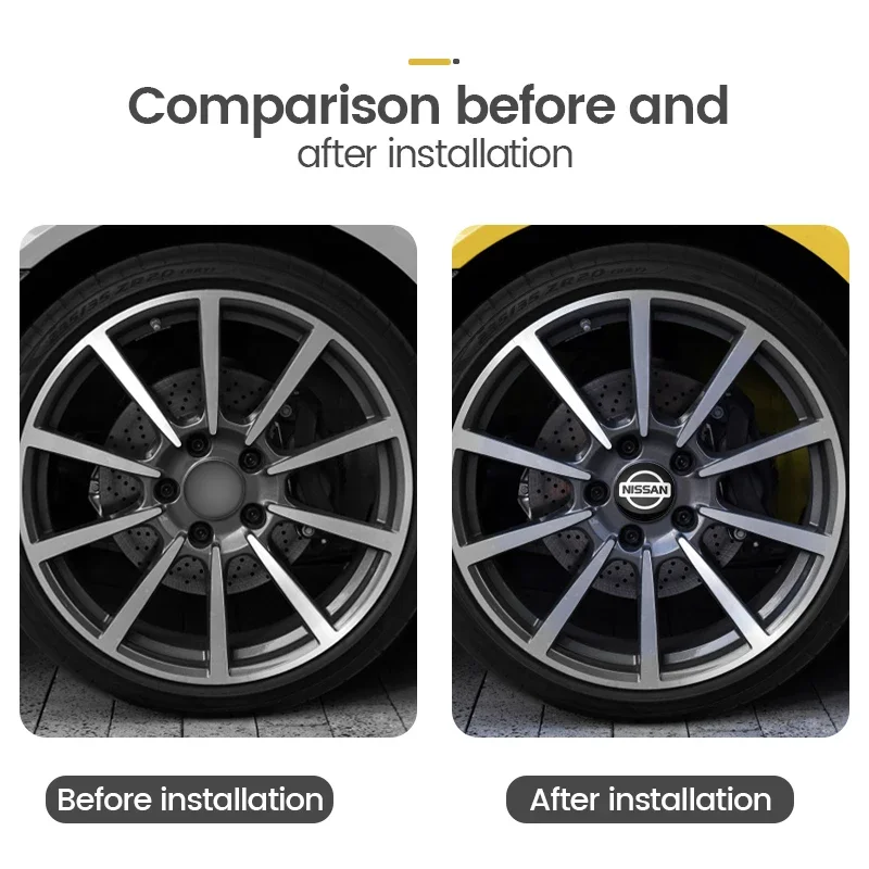 56mm Car Wheel Center Stickers Hub Emblem Decals For Nissan sentra Serena maxima Versa Juke Micra rogue tiida x-trail nismo