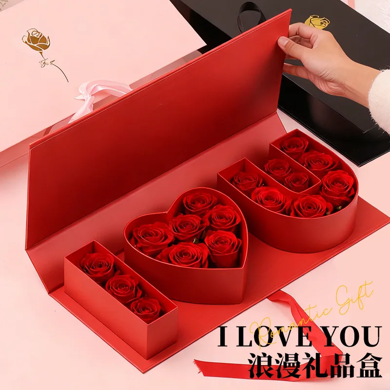 Fillable Letters Empty Flower Gift Box Mother's Valentine's Day Gift Packaging Box I Love You Letter Flower Box Birthday Party