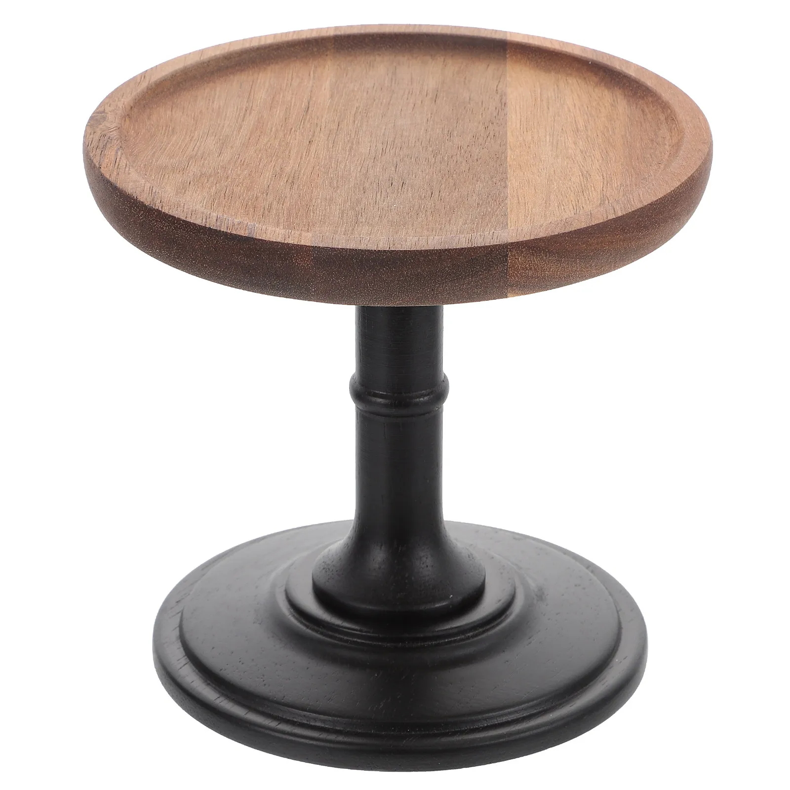 High Base Wooden Cake Stand Elegant Dessert Display Tray for Parties Banquets Restaurants Home Kitchens Fruit Cake Serving Plate - view 3