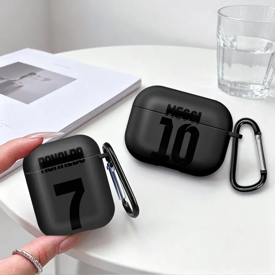 Earphone Cases Cover With Hook Case For Airpods Pro3 3 Pro 4 1 Pro2 2 FootBall Number 10 7