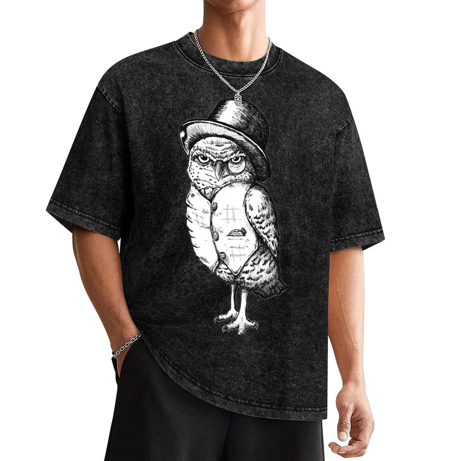 The Dapper Owl T-Shirt anime clothes cotton graphic tees quick drying summer tops t shirt for men