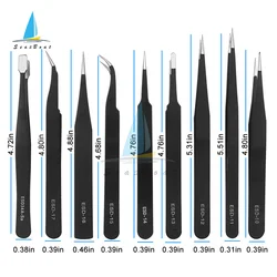 Precision Tweezers Set  Anti-static Precision Tweezers Set Stainless Steel ESD Tweezers Electronic Repair Soldering Iron Tool