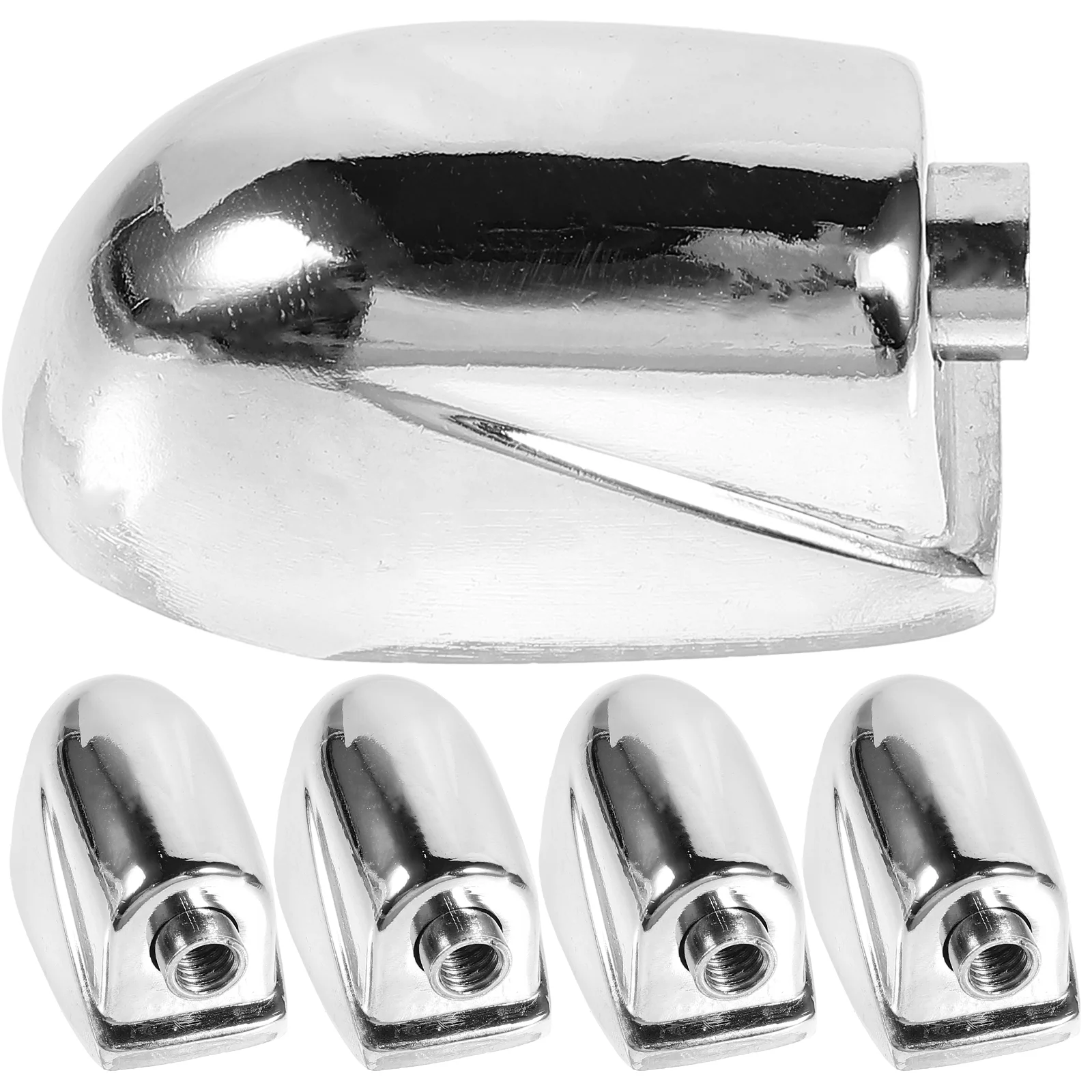 

5 Pcs Single-end Snare Drum Lug Ear Claw Hooks Connector Drum Set Parts Accessories Replacement WC21 (Silver)