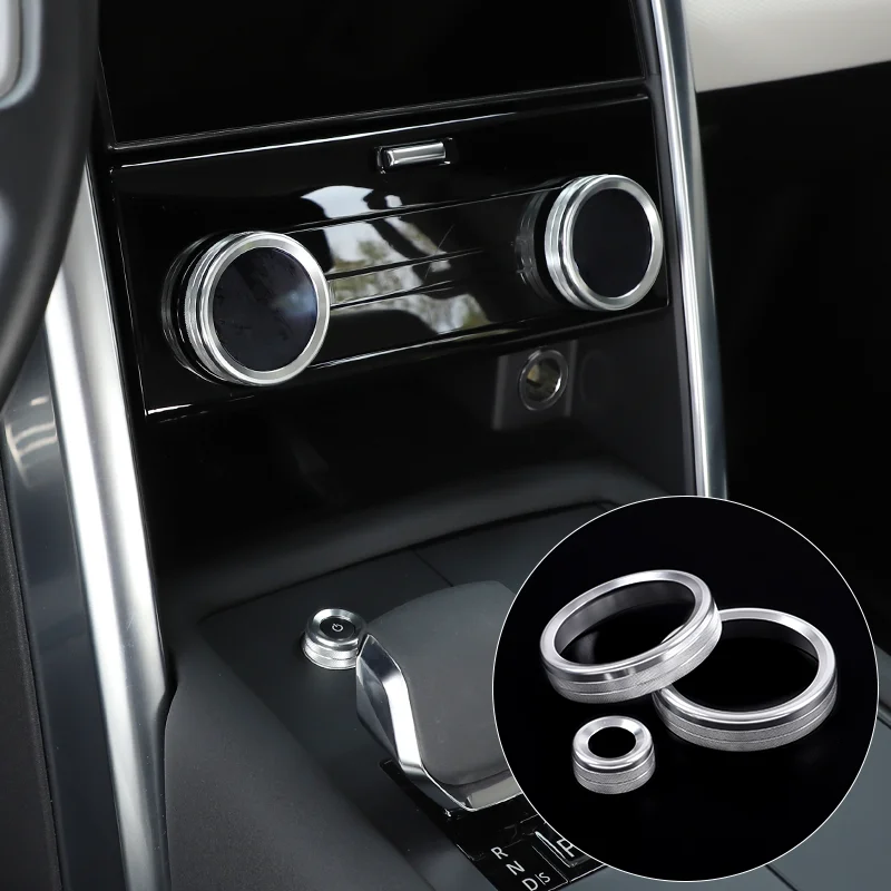 

For 21-22 Land Rover Discovery 5 Front Air Conditioner Volume Knob Ring Car Interior Accessories Rear Air Conditioner Knob Ring