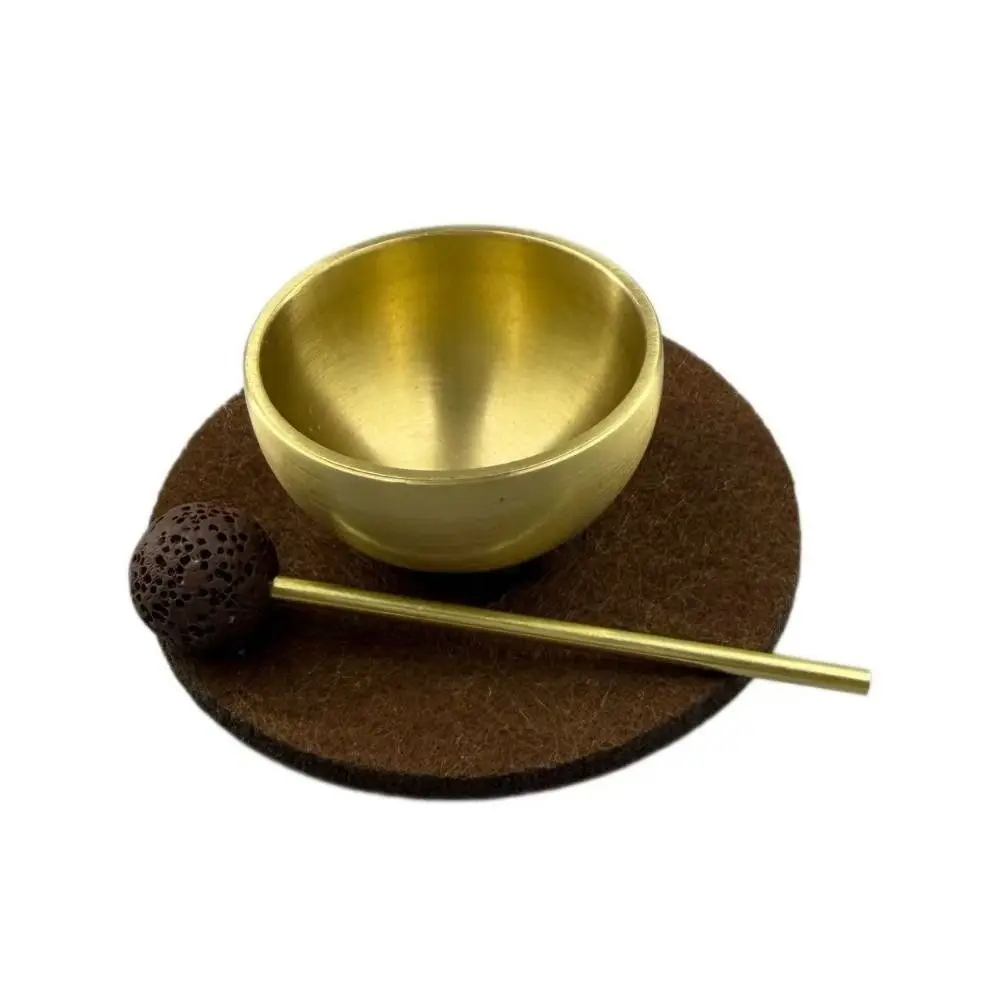 Portable Mini Singing Bowl Healing Stress Relief Sound Bowl with Stick Therapeutic Use Tibetan Singing Bowl Sound Healing