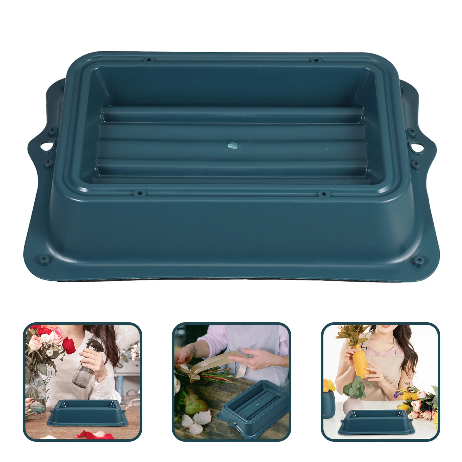 

Flower Mud Tray Rectangular Non-Slip Flower Arrangement Base For Floral Centerpiece Diy Wedding Decoration Planting Tray Bonsai