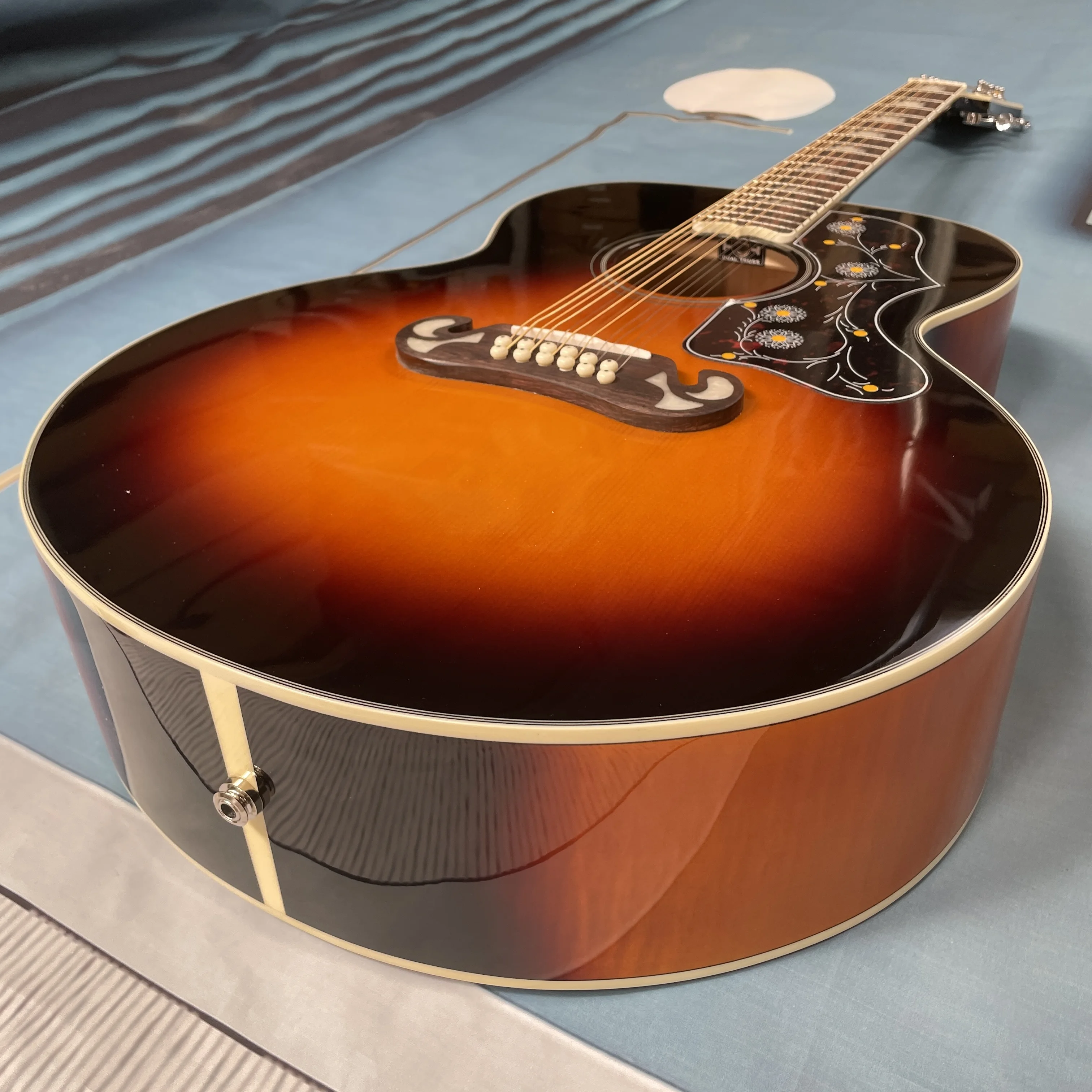 12-String Acoustic Guitar Antique Sunburst Solid Wood