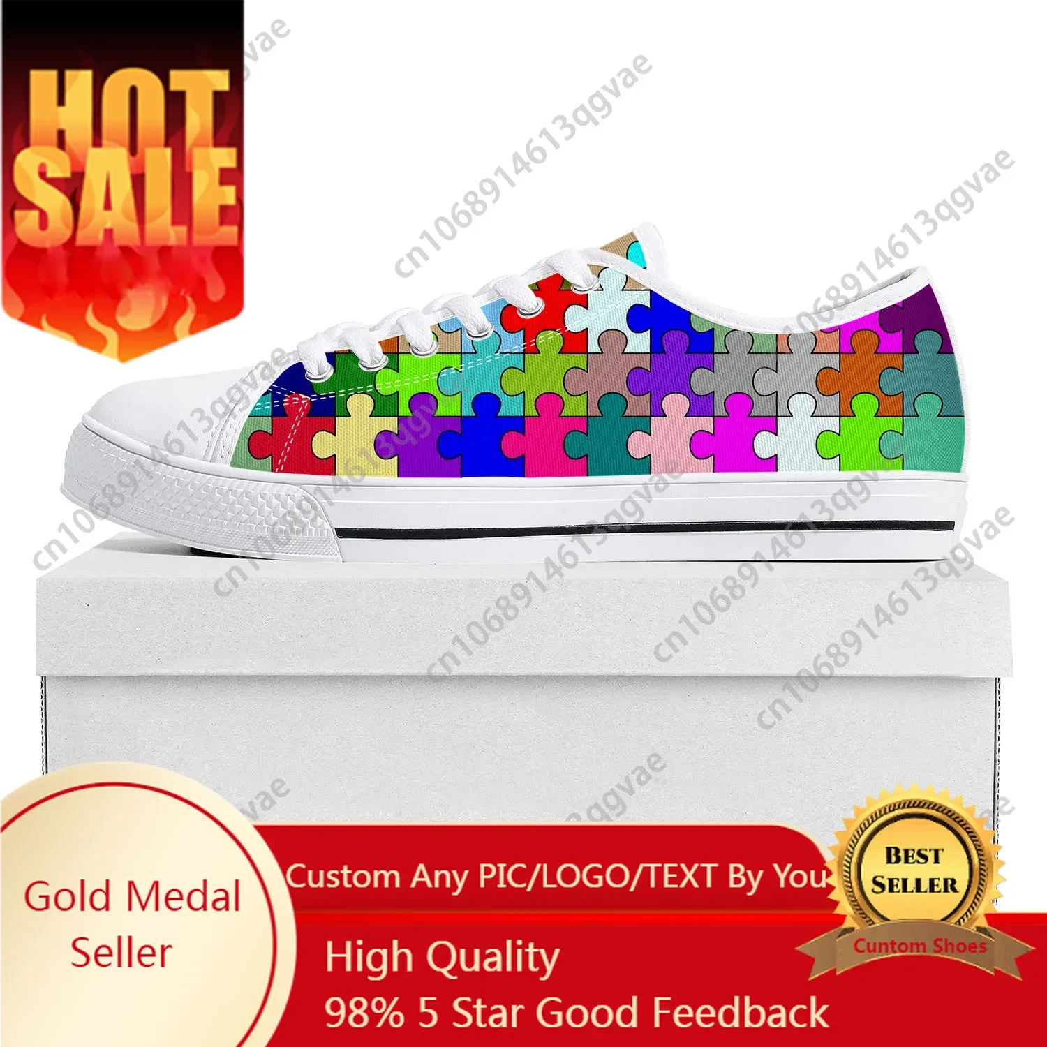 

Puzzle Printing Pop Low Top High Quality Sneakers Mens Womens Teenager Canvas Sneaker Prode Casual Couple Shoes Custom Shoe