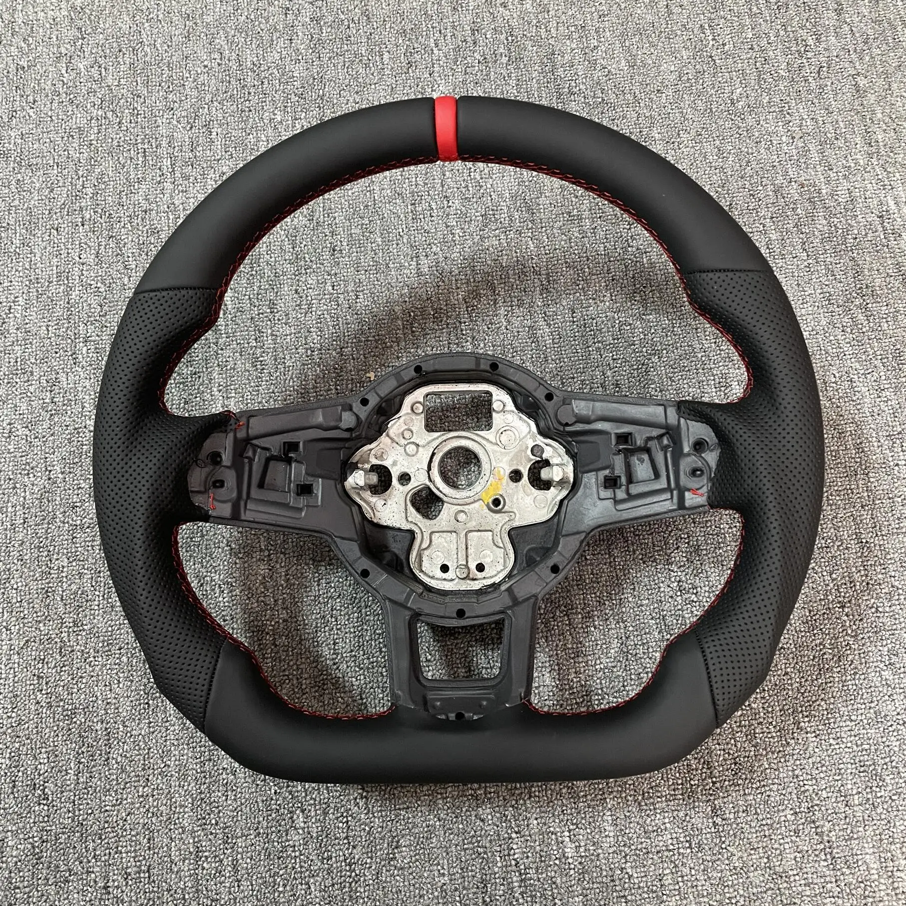 

for VW Golf MK7 MK7.5 GTI GTD Red RLine Perforated Leather Steering Wheel Car Accessories Sport Steering Whee