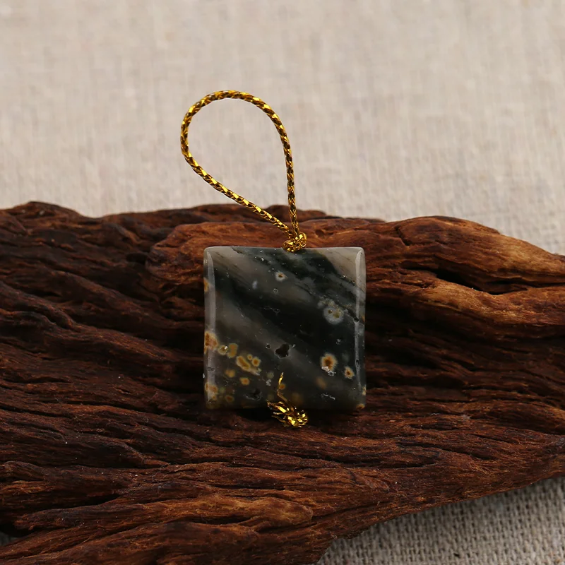 B&F Handmade Wave Jasper Pendants, Genuine Natural stones beads, Unique Stones for jewelry & DIY Earring Beads