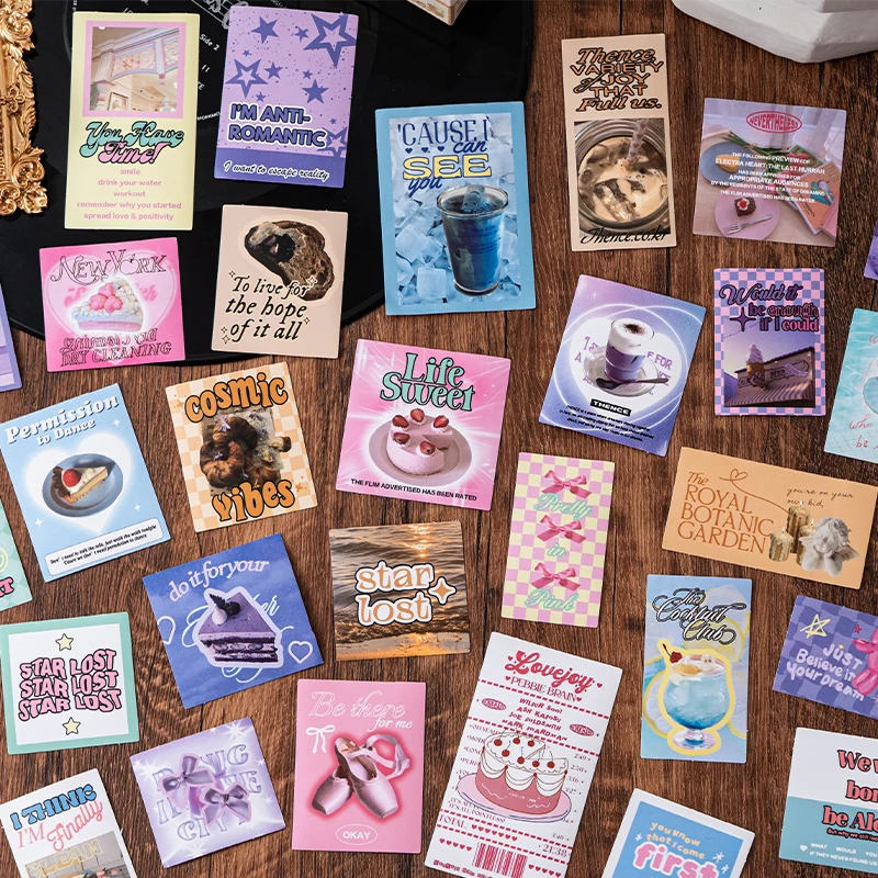 

30 / 1 pack of American retro stickers bag handbook decorative stickers cake food creative handbook stickers