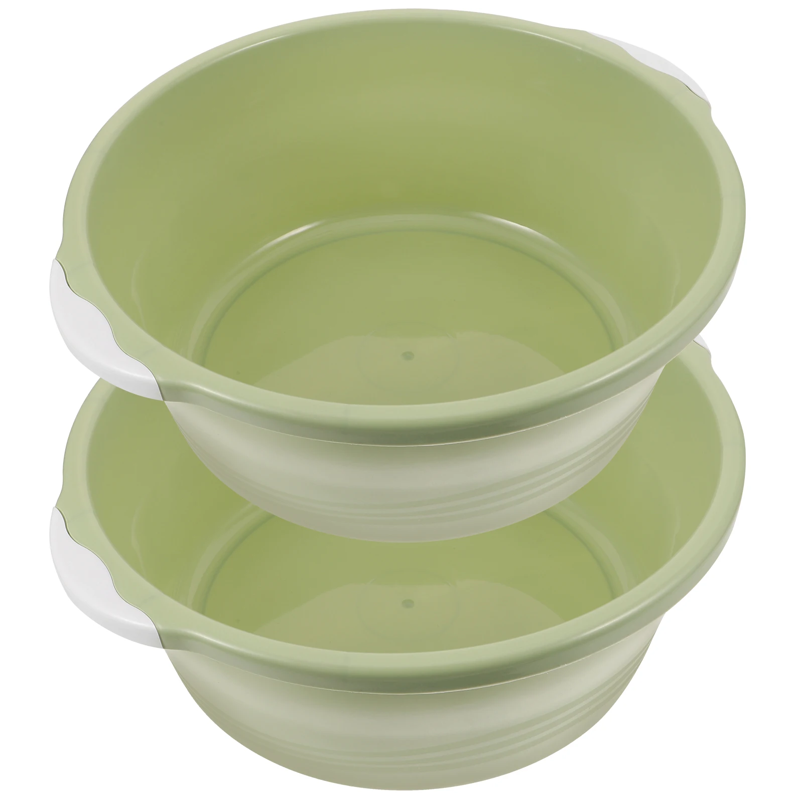 

2pcs Plastic Wash Large Size Green Anti-Slip Household Foot Basin Multifunctional Kitchen Classical Simple Washing Basin Durable
