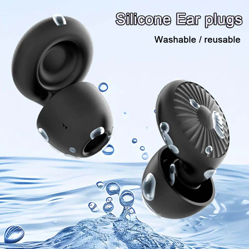 

Ear Plugs for Sleeping Noise Cancelling Reusable Silicone Earplugs 25db Noise Reduction&Hearing Protection for Sleep Concert
