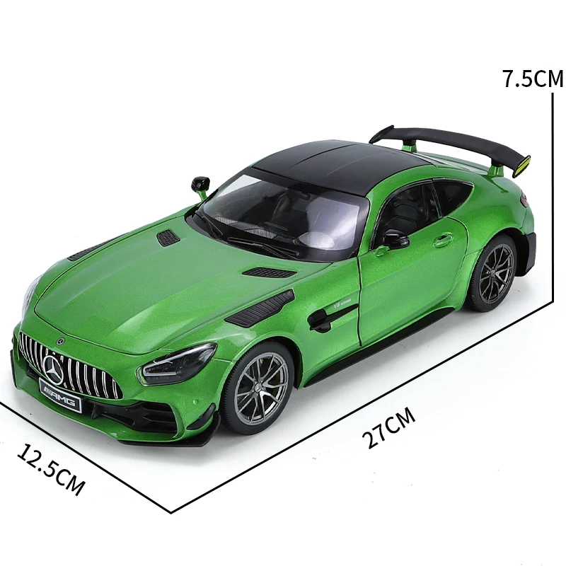 1:18 Green Demon GTR Supercar Alloy Car Model Gift for Children Hot Wheels Premium Metal Vehicle Toy Collection Fast and Furious