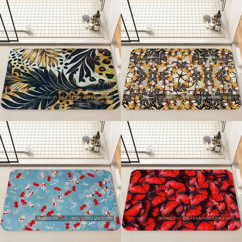 

Tropical Leaf Pattern Living Room Decoration Home Sofa Non-Slip Carpet Study Bedroom Tatami Children'S Soft Floor Mat