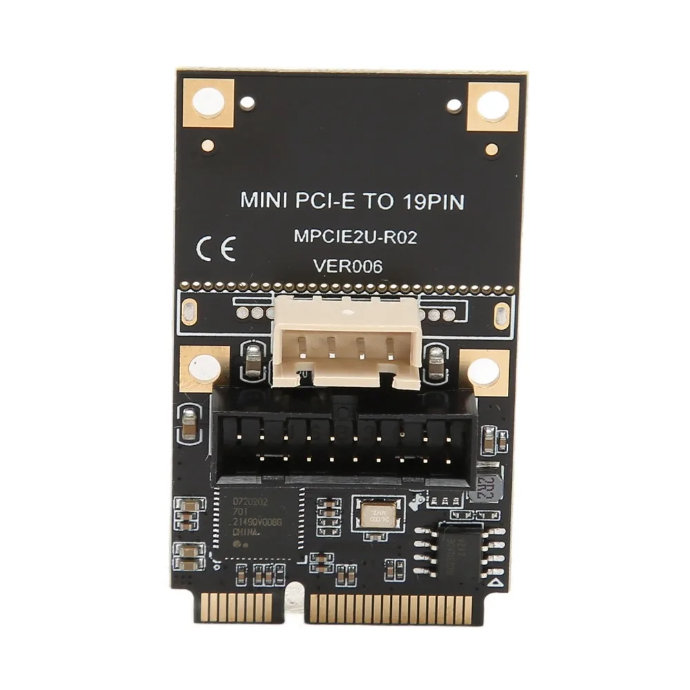 5Gbps Speed Mini PCIE to USB3.2 Expansion Card Front Interface Plug and Play PCIE Expansion Card Stable Transmission
