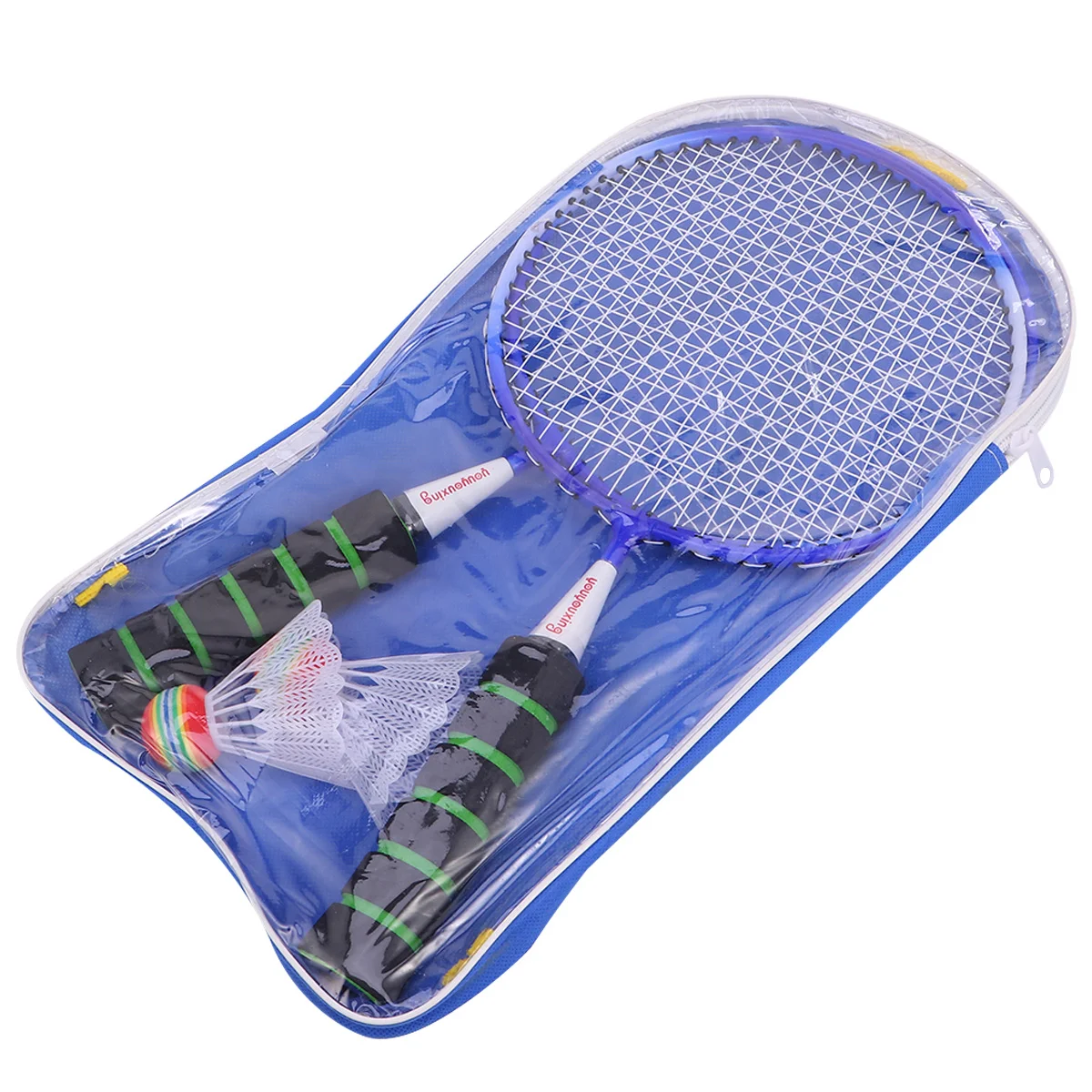 

2pcs Light Racket For Kids Durable Alloy Nylon Frame Portable Kids Playing Set Children Sports Set Outdoor Play Blue