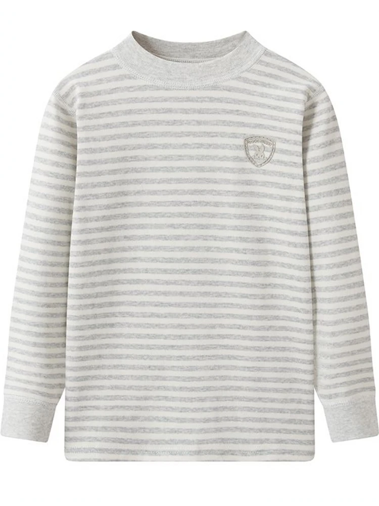 thickened-pure-cotton-underwear-for-boys-girls-teens-warmth-top-children's-innerwear-base-layer-cotton-base-shirt