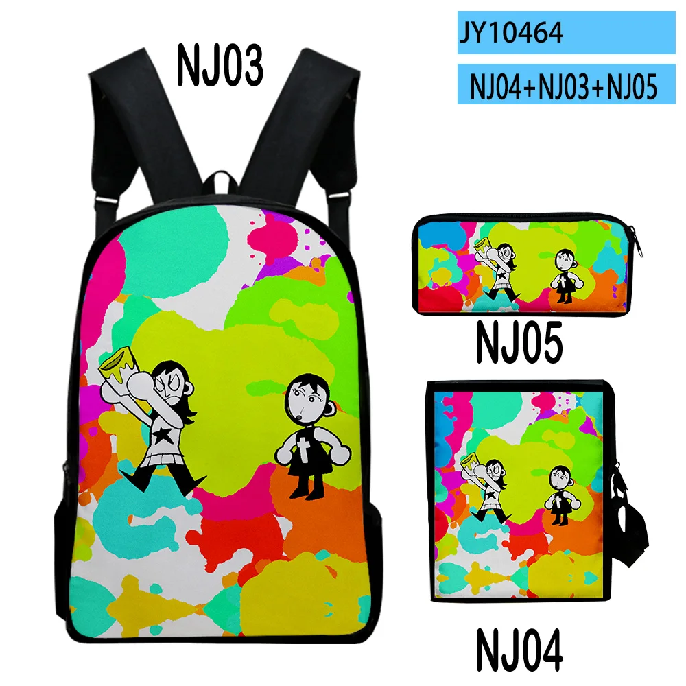 

Harajuku Youthful Subway Midnight Game 3D Print 3pcs/Set Student Travel bags Laptop Daypack Backpack Shoulder Bag Pencil Case