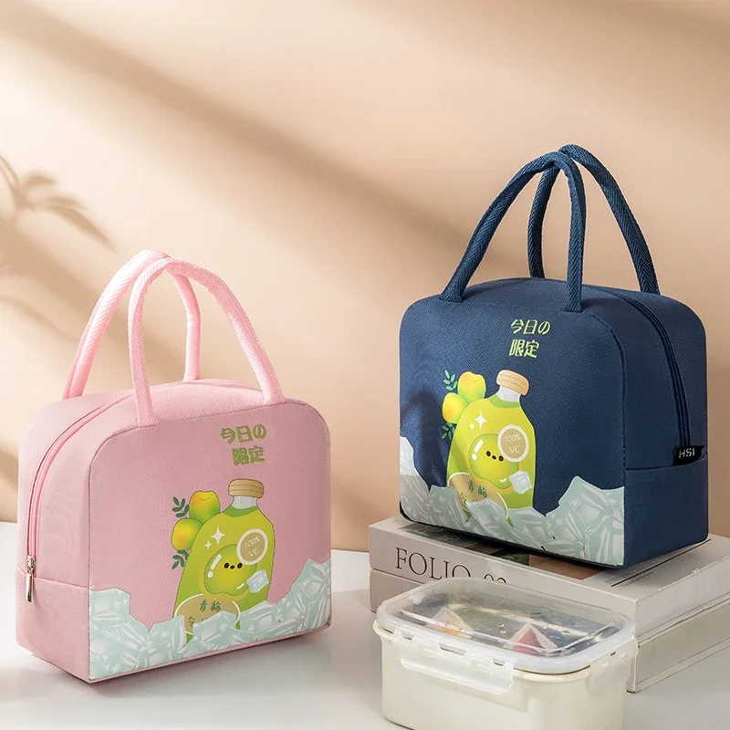

Cartoon Insulated Lunch Box Bag Student Bento Bag Thickened Handbag Picnic Bags Mother Kids Bags Children Lunch Bags for Women