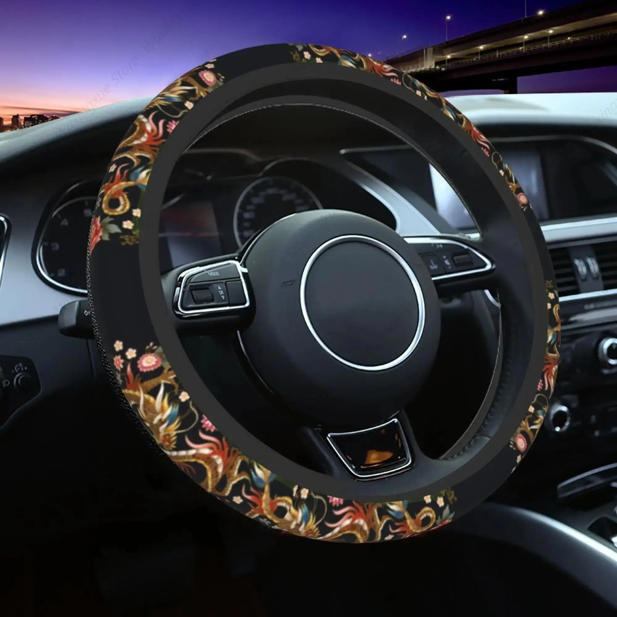 

Coprivolante Vintage Dragon accessori per auto per uomo donna auto taglia unica Durablb Soft To Touch accessori per auto carini