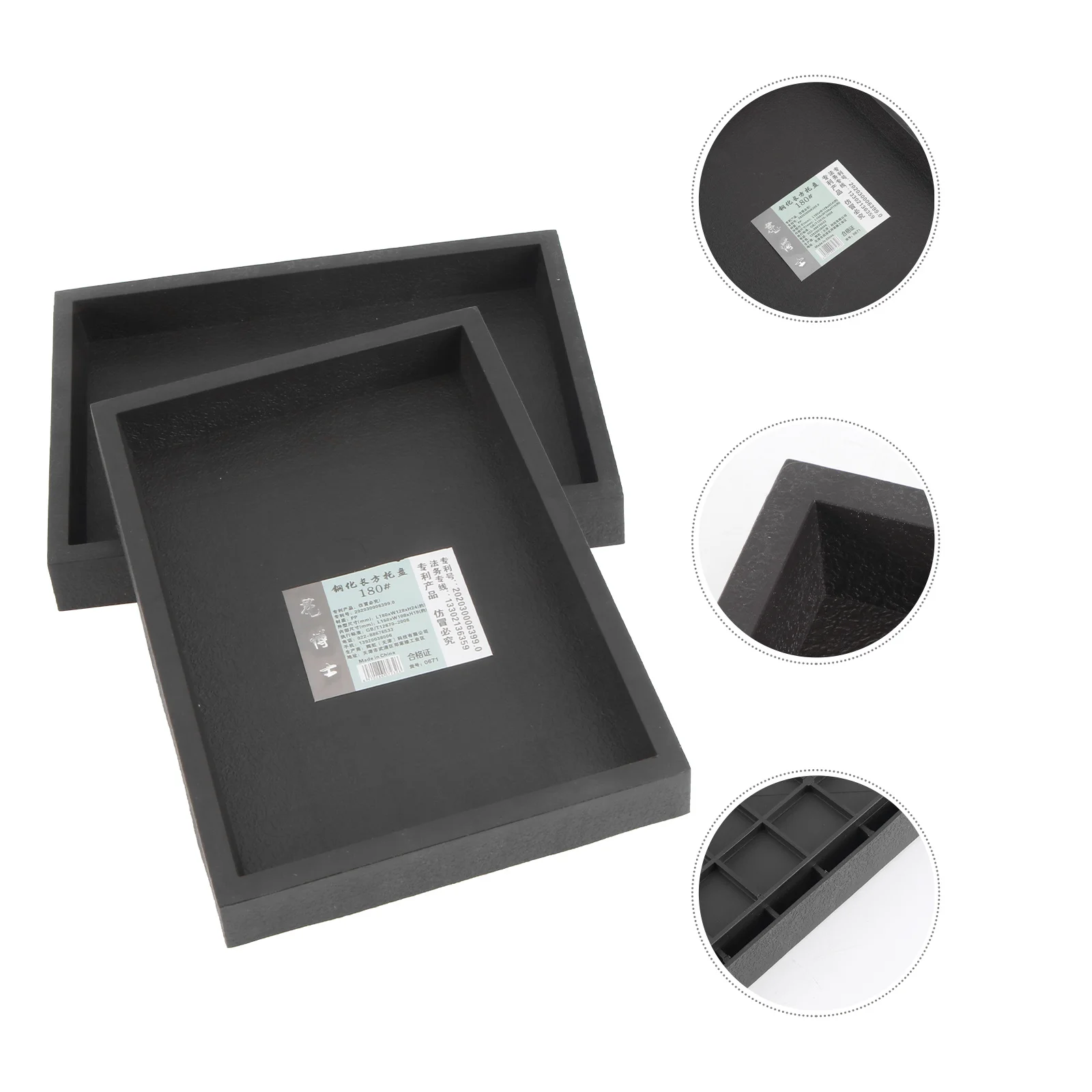 

2Pcs Flowerpot Trays Rectangular Thickened Resin Bases Plant Pot Holders Gardening Water Drainage Plates for Indoor Outdoor