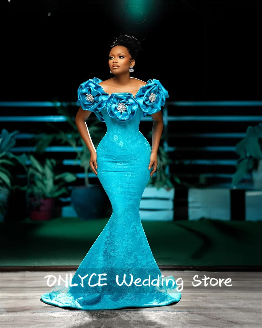 Elegant Blue Evening Dress Birthday Party Dress Black Girls Celebrity Bead Diamonds Dresses For Women Luxury 2025 Customized