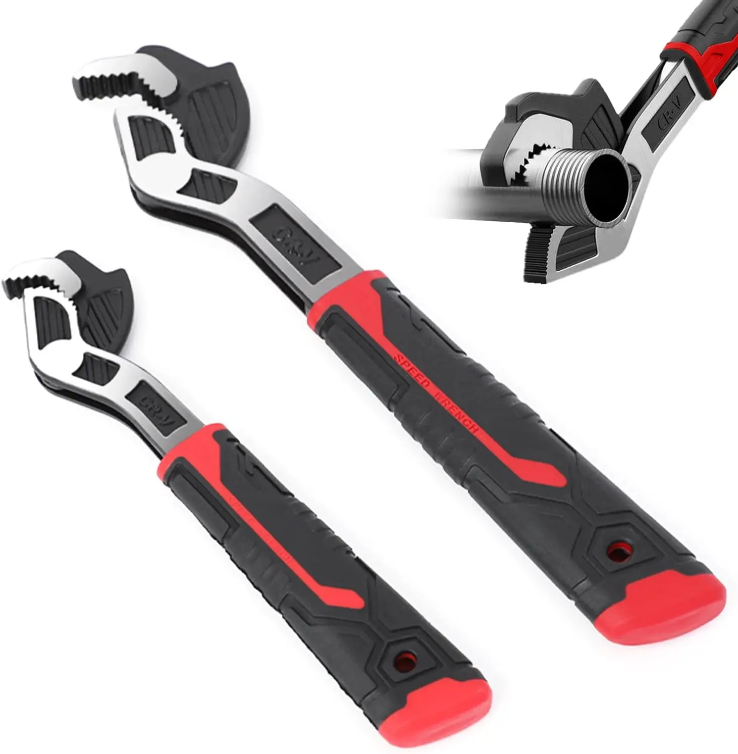 

2PCS 8" 10" Self-locking Wrench, Automatic Adjustment 15-35mm, for Plumbing