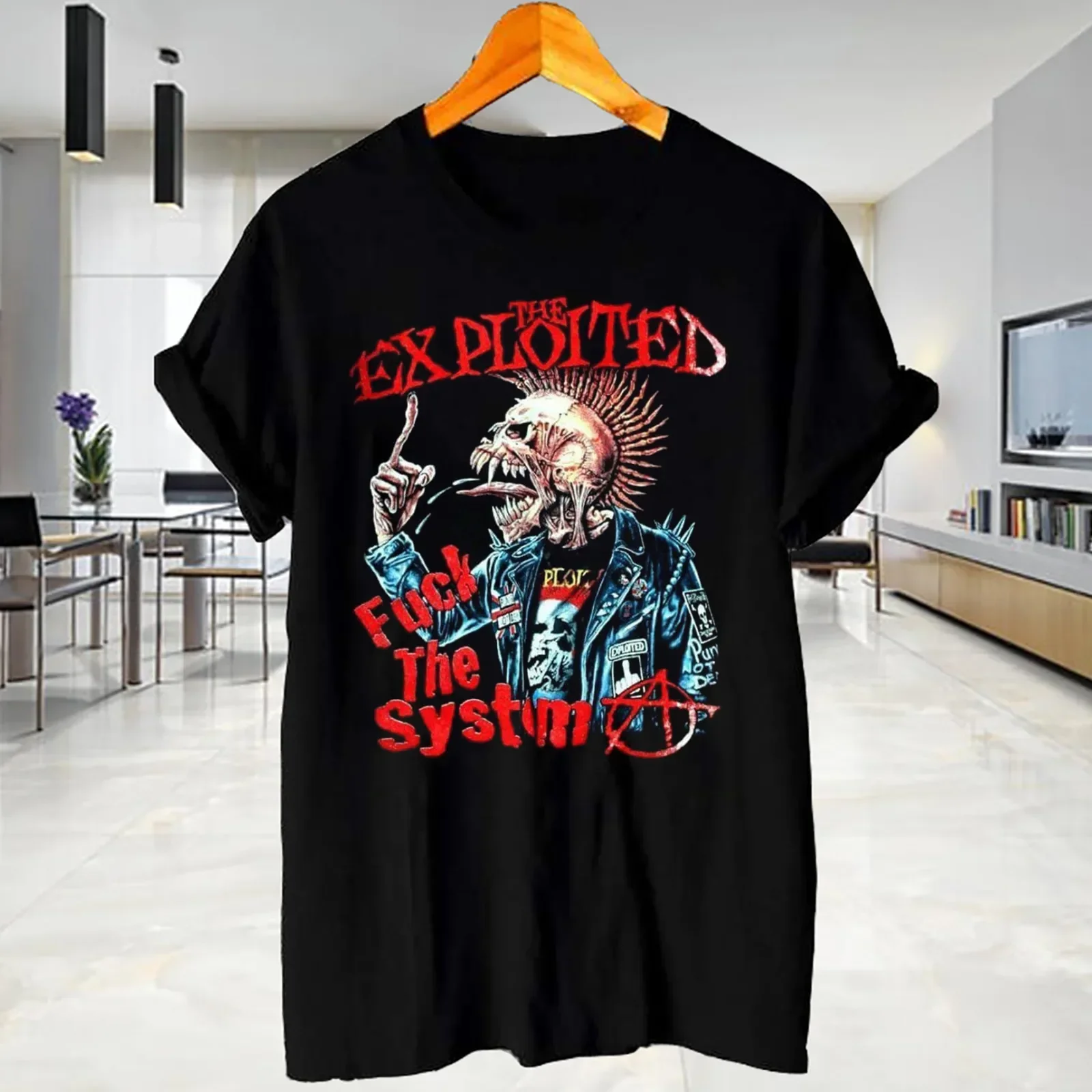 

Rare The Exploited Cotton Men Black Gift For Fans T- Shirt