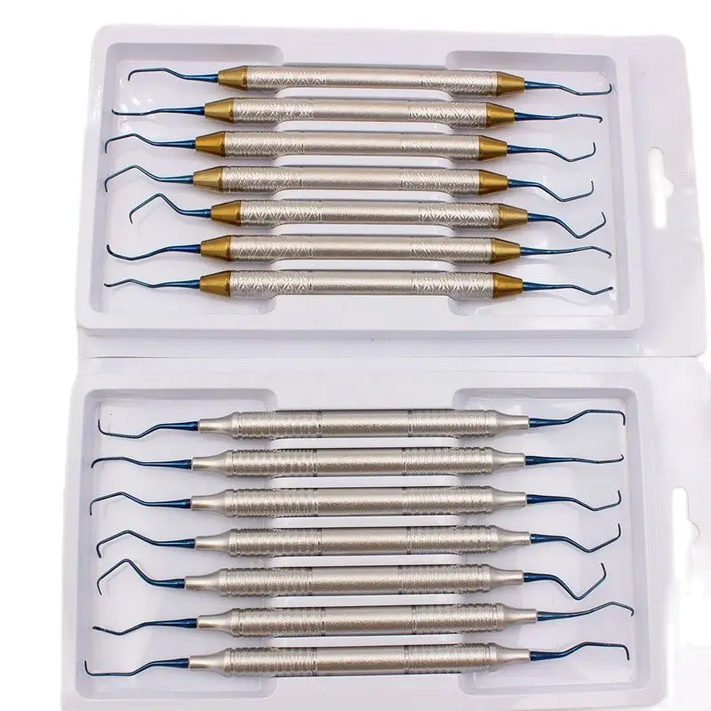 7Pcs Dental Stainless Steel Teeth Scaler Tools Tooth Calculus Remover Tooth Stains Tartar Tool New Dentist Tools Lab Instrument