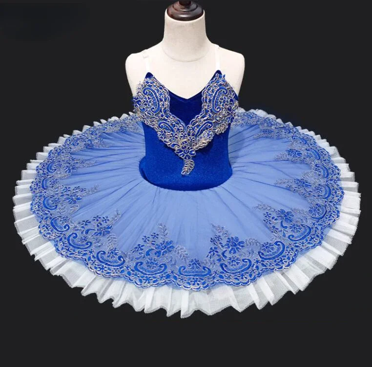 Girls Kids Swan Lake Ballerina Dance Costume Ballroom Dance Dress Children's Professional Ballet Costumes Tutu Dance Dress