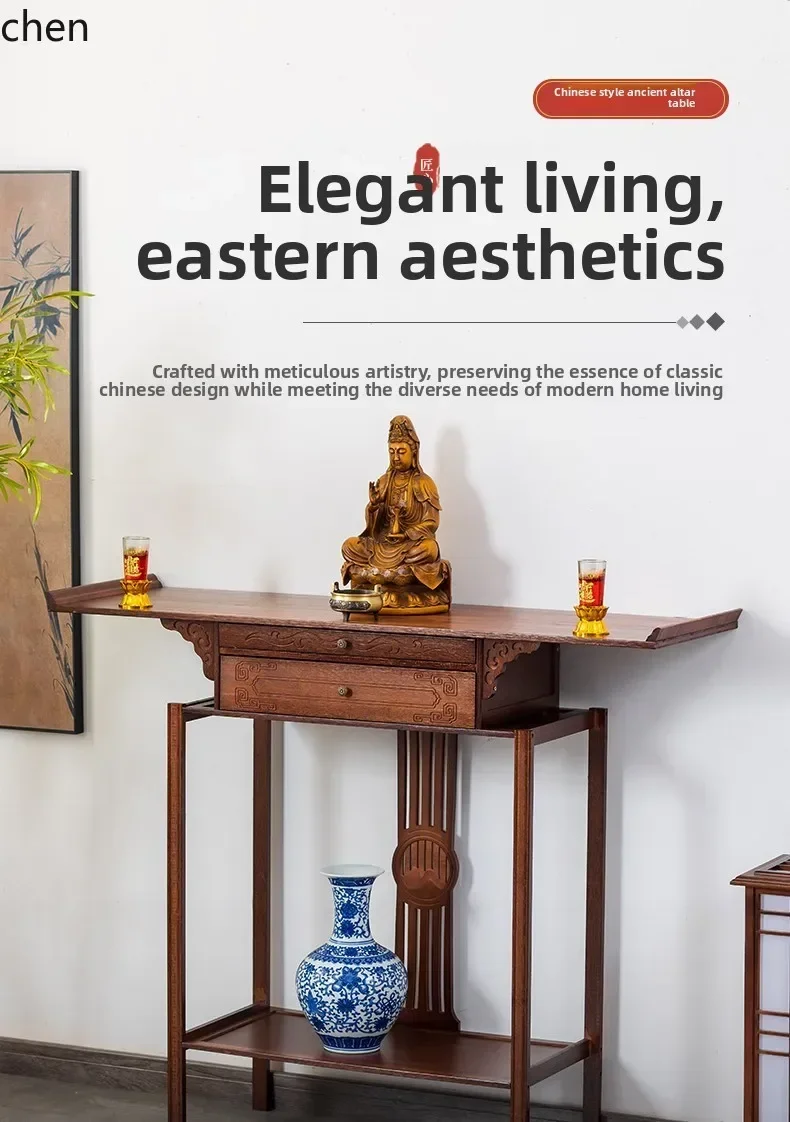 FG6.10 altar cabinet buddha niche god cabinet incense table for home altar buddha altar console