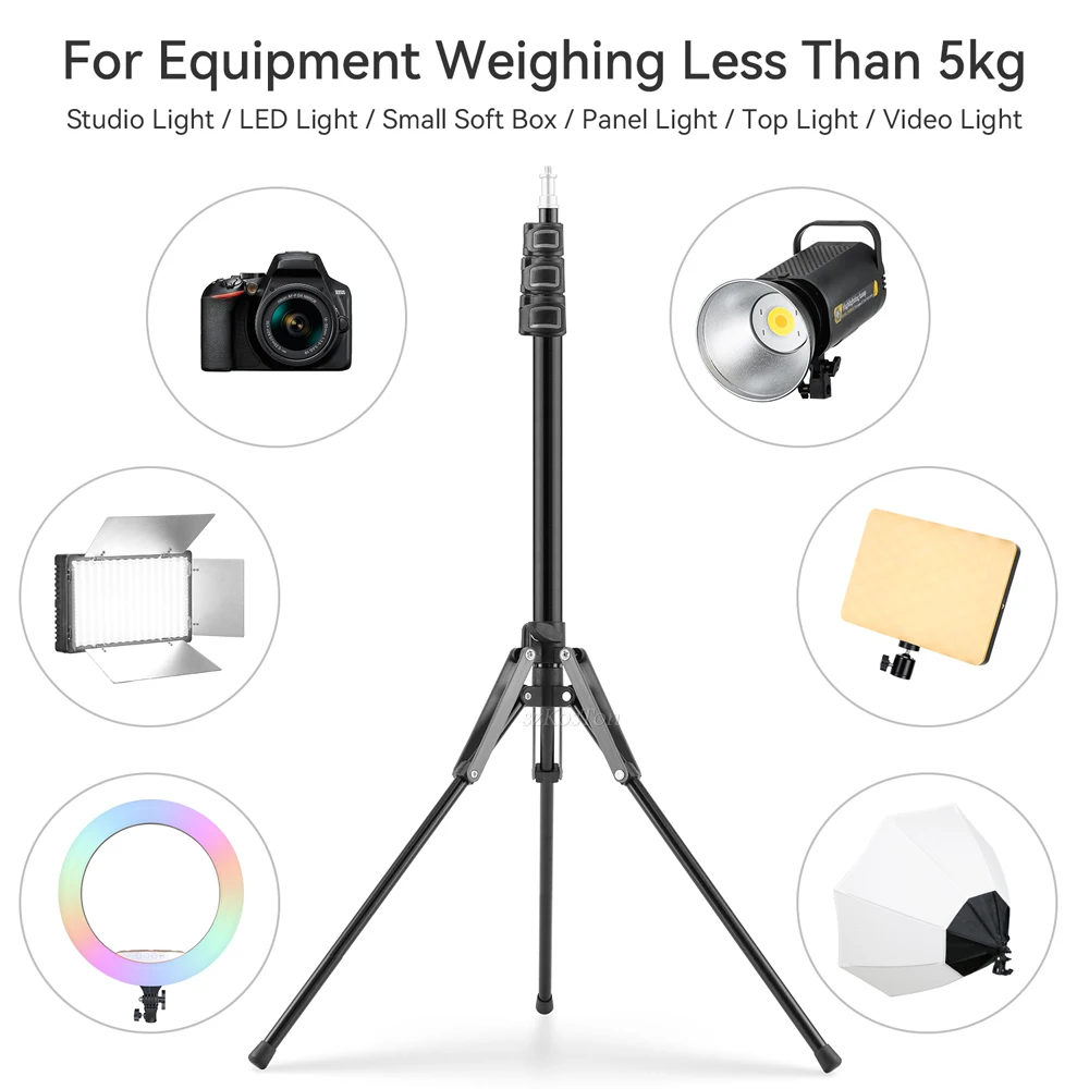 写真撮影用ライト三脚,1/4ネジ付きポータブルスタンド,写真スタジオ,写真照明,ソフトボックス,1.89m