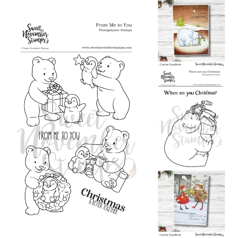 From Me to You, Dear Christmas Candy Craft Clear Silicone Stamps Mold Strips Sheet Scrapbook Paper Craft Knife Mold Blade Punch