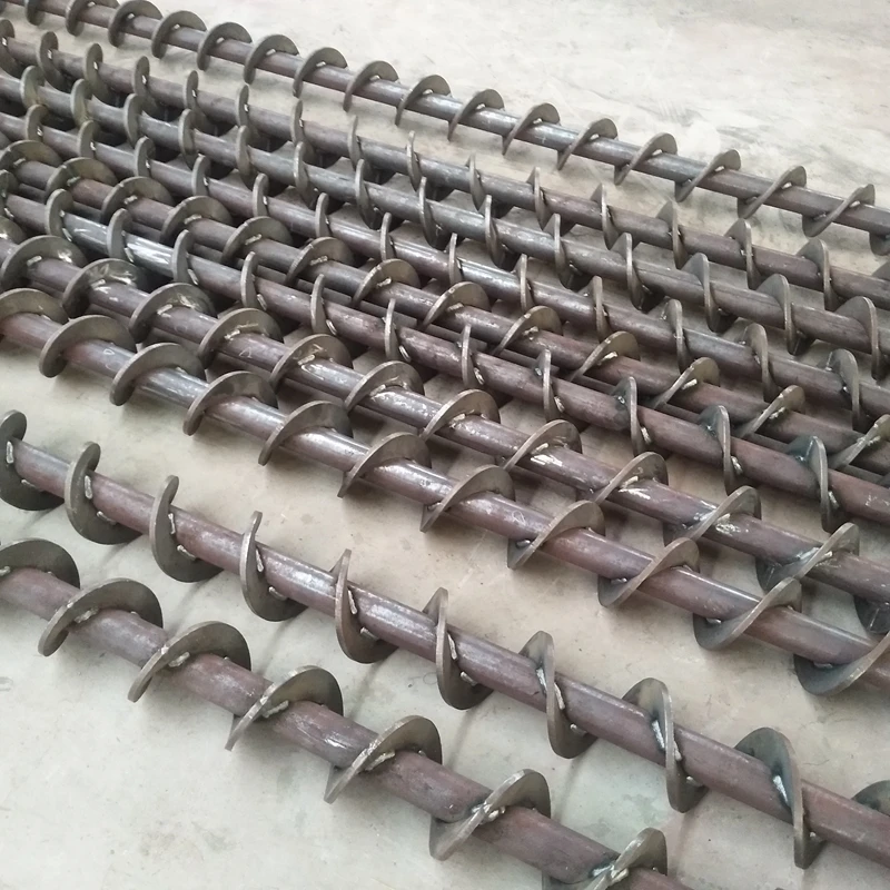 OEM Custom Spiral Auger Conveyor Parts Helical Blade Screw Shaft For Conveying System Feeder Machine