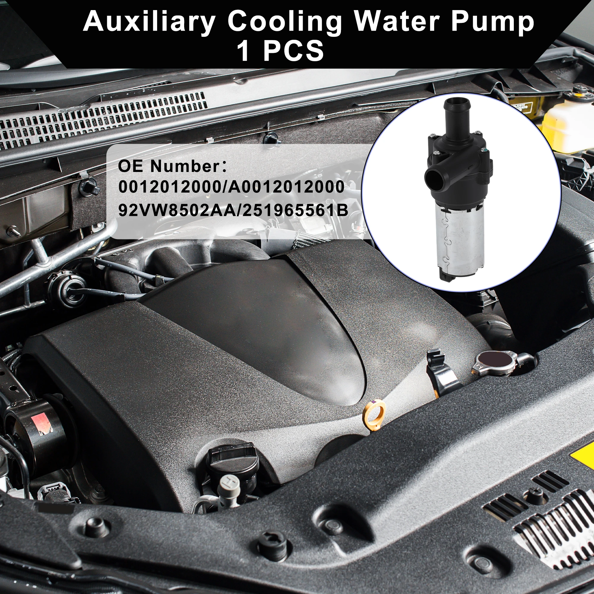 UXCELL Auxiliary Cooling Water Pump for Volkswagen Transporter Mk4 1990-2003 No.0012012000 Car Auxiliary Coolant Pump
