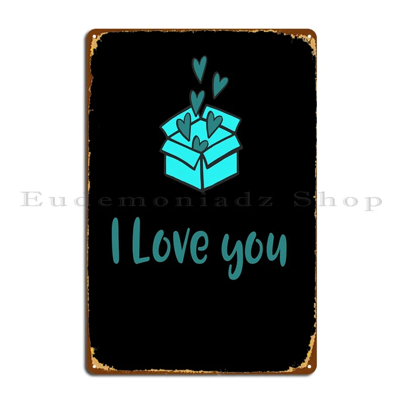 

Металлический плакат с надписью «I Love You Box Of Hearts»
