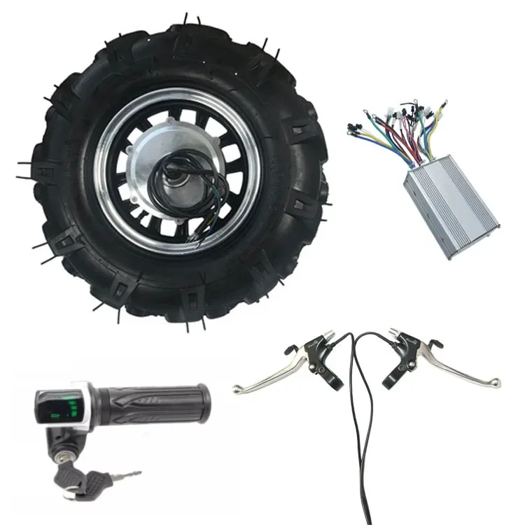 16 inch 24v/36v/48v 500W Wheelbarrow Electric Bicycle Direct Drive E-Scooter Wheel Hub Motor Conversion Kit