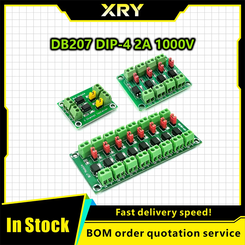 XRY 2/4/8-channel Voltage isolation board PC817 optocoupler voltage control adapter driver module, two-way optoelectronic isolat
