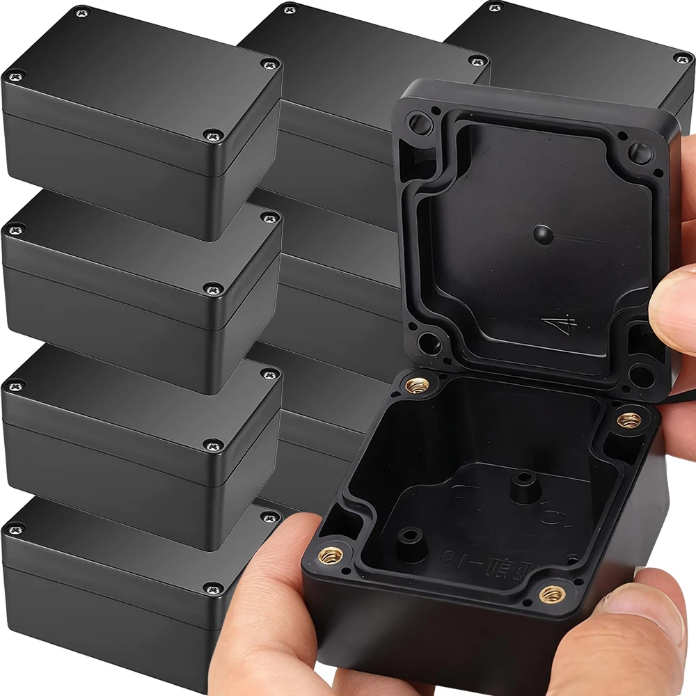 Waterproof Junction Box IP66 Black Plastic Enclosure Case Wire Junction Box Electrical Project Case Housing Accessories Outdoor