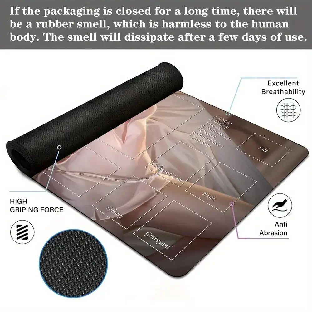 Sexy anime girl hentai MTG Playmat 35X60CM tarjeta mágica tapete para batalla antideslizante duradero borde cosido tapete mágico tapete de mesa