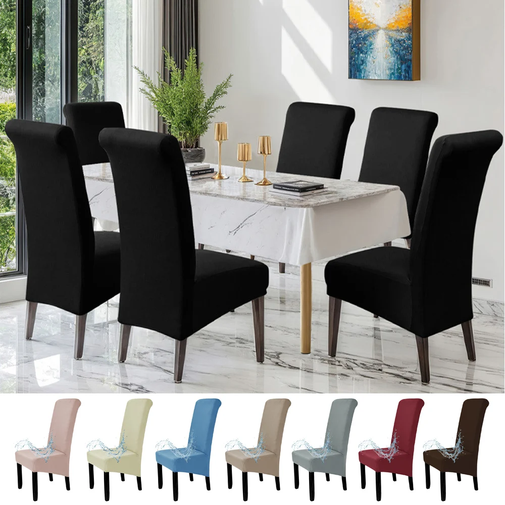 Dining Table Chair Cover Milk Silk Chairs Cover Home Textile Wear-resistant Seat Case Protector Elastic Seat Cover Chair Case