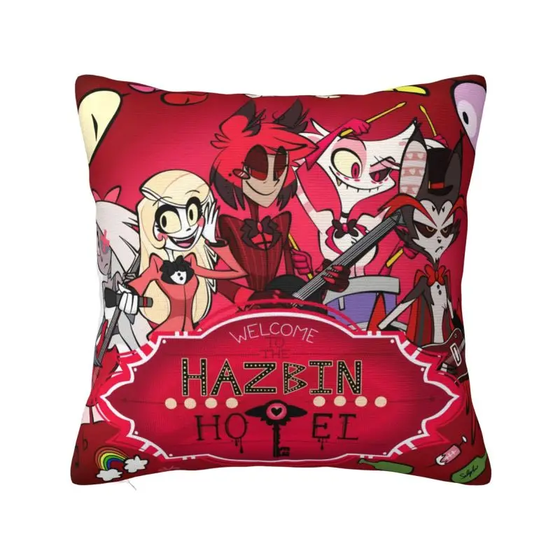 Anime Hazbin Hotels Luxury Pillow Cover Living Room Decoration Comedy America Song And Dance Sofa Cushion