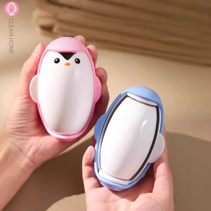 Dissolvant de peluches lavable, rouleau pour vêtements pingouin, Portable, épilateur de poils d'animaux, brosse éliminatrice de poussière, outils de nettoyage collants