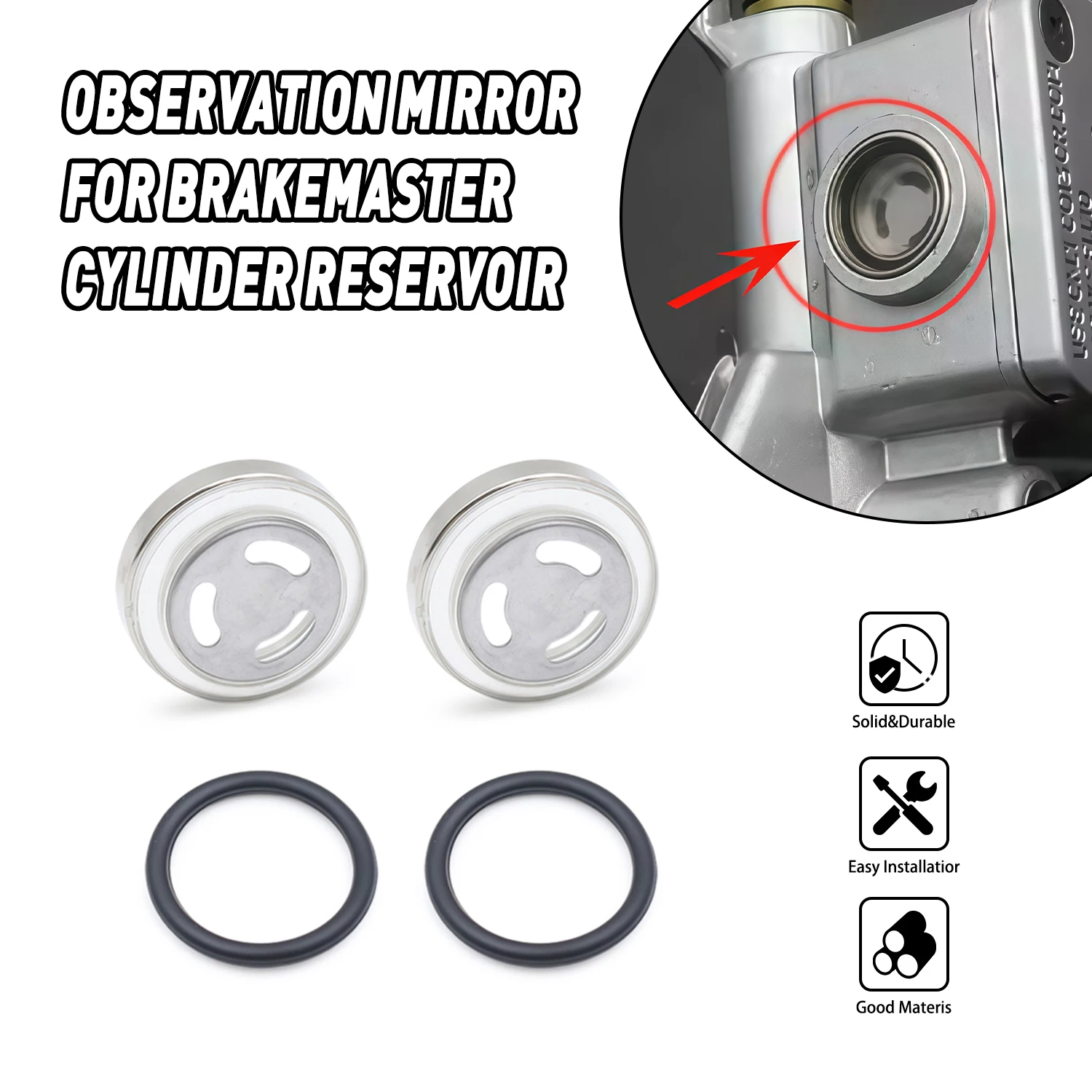 

Motorcycle Bike Brake Master Cylinder Reservoir Sight Glass Len Gasket Universal 18MM For KTM RC390 Brake Master Cylinder Kit