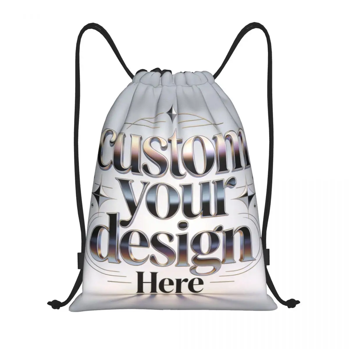 

Custom Your Photo Logo Text Drawstring Backpack Bags Men Lightweight Personalized Image Gym Sports Sackpack Sacks for Shopping