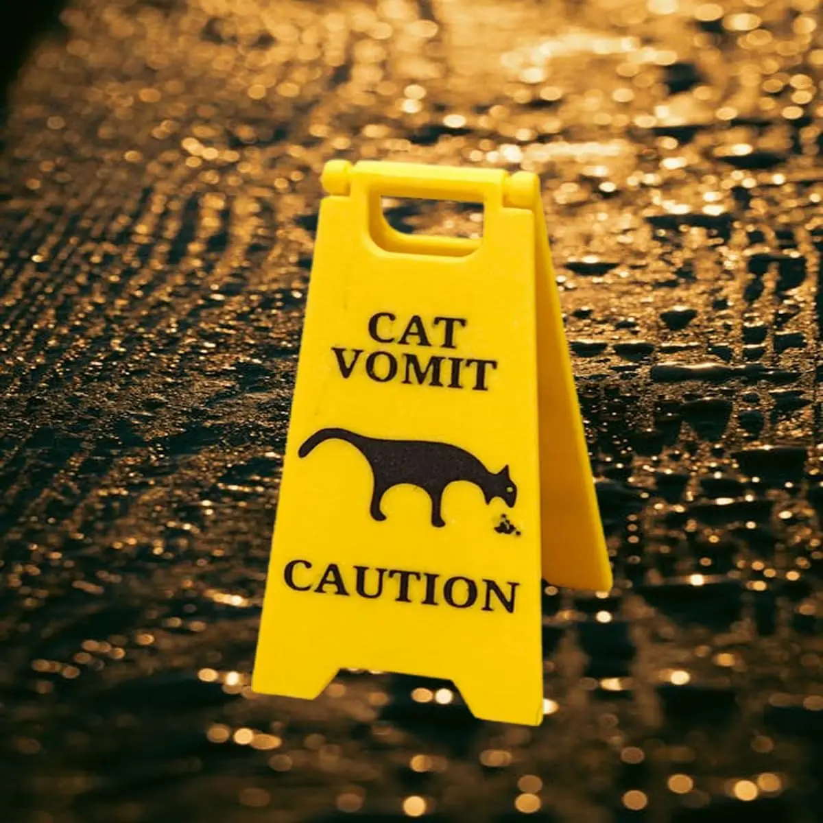 Cat Vomit Sign, Cat Vomit Sign Caution, Cat Warning Sign Decoration, Dog Vomit Sign